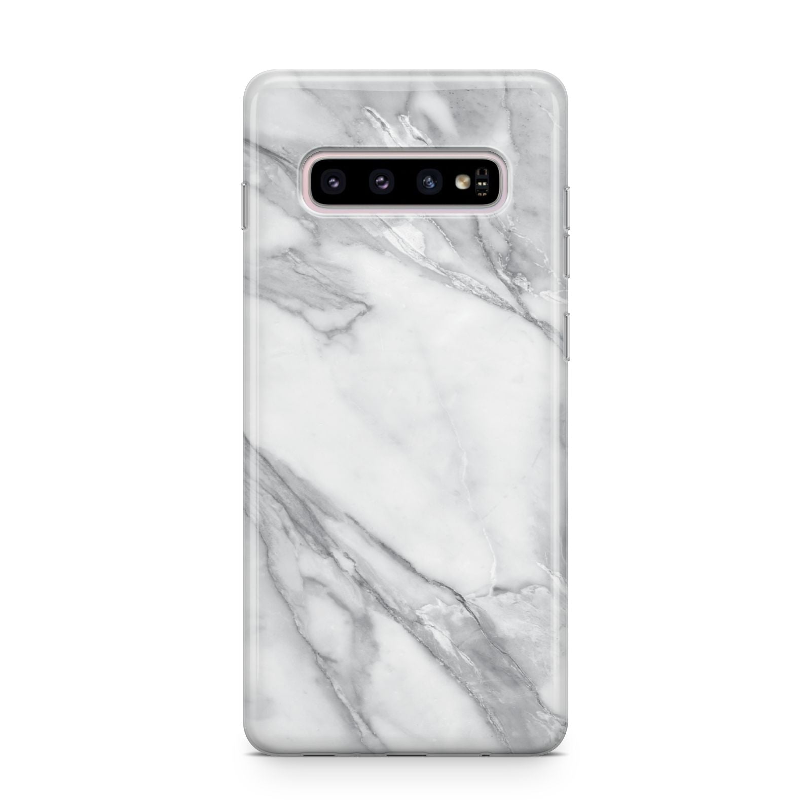 Faux Marble Effect White Grey Samsung Galaxy S10 Plus Case