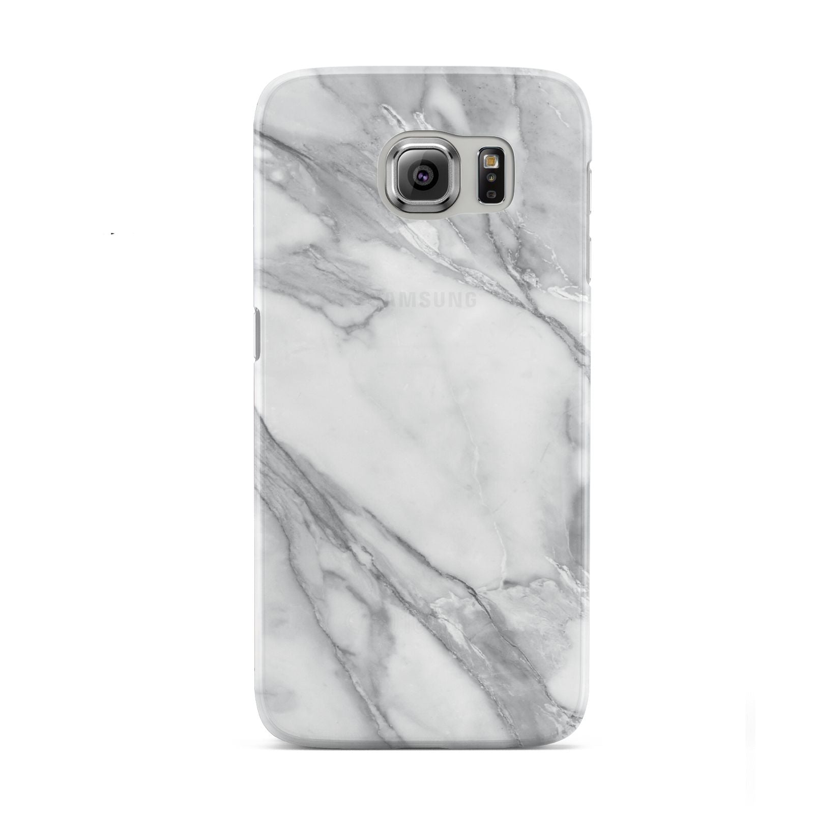 Faux Marble Effect White Grey Samsung Galaxy S6 Case