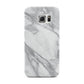 Faux Marble Effect White Grey Samsung Galaxy S6 Edge Case