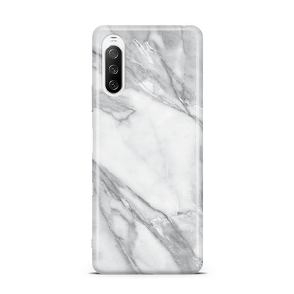 Faux Marble Effect White Grey Sony Xperia 10 III Case