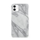 Faux Marble Effect White Grey iPhone 11 3D Snap Case