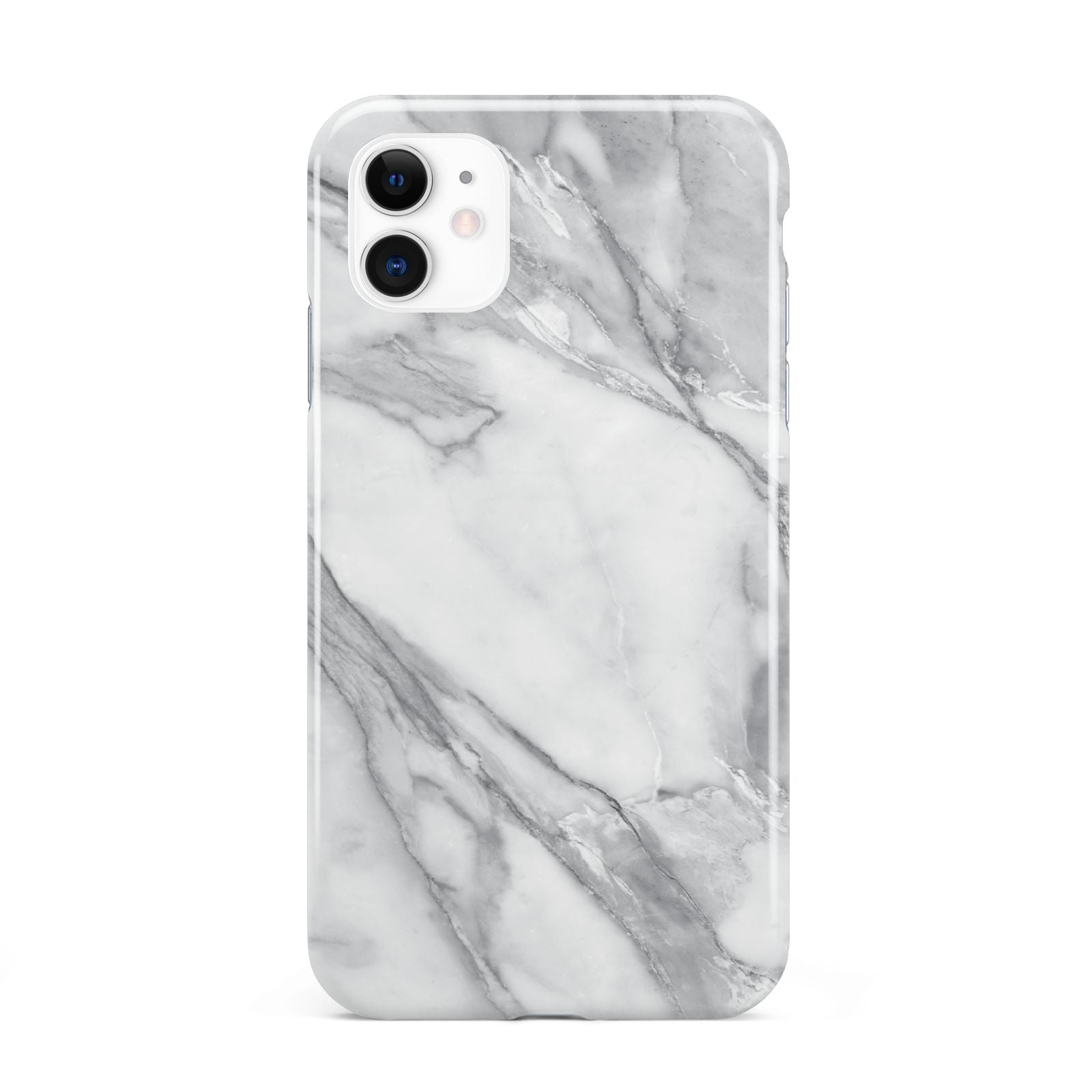 Faux Marble Effect White Grey iPhone 11 3D Tough Case