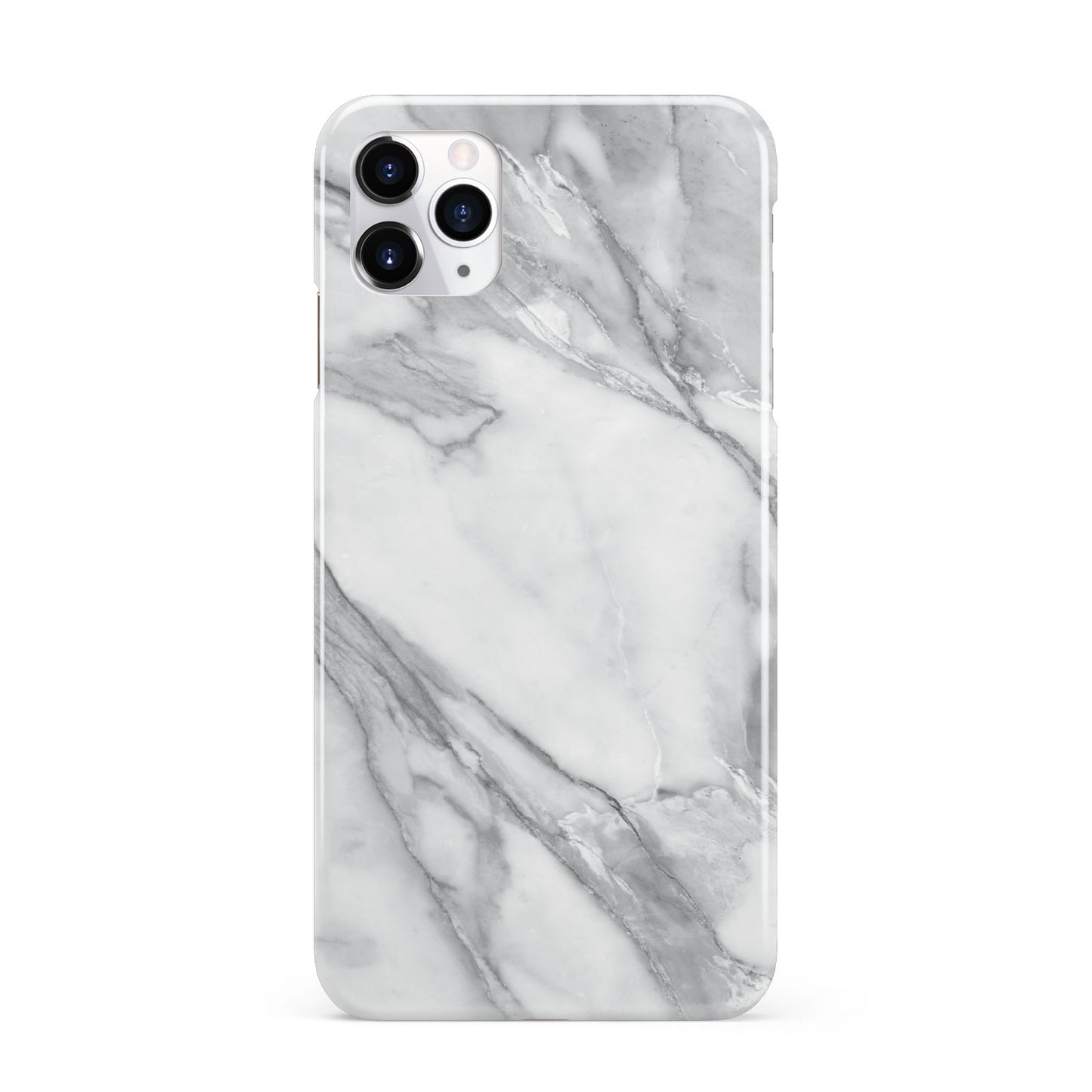 Faux Marble Effect White Grey iPhone 11 Pro Max 3D Snap Case