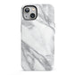 Faux Marble Effect White Grey iPhone 13 Full Wrap 3D Tough Case