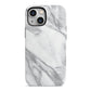 Faux Marble Effect White Grey iPhone 13 Mini Full Wrap 3D Tough Case