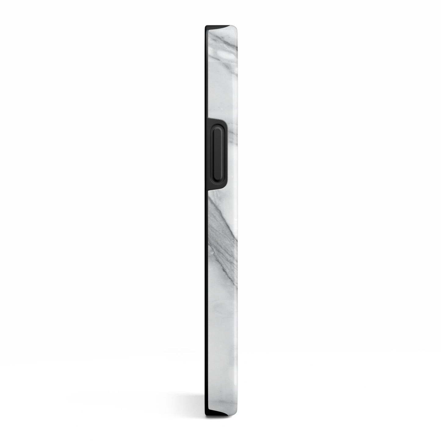 Faux Marble Effect White Grey iPhone 13 Mini Side Image 3D Tough Case