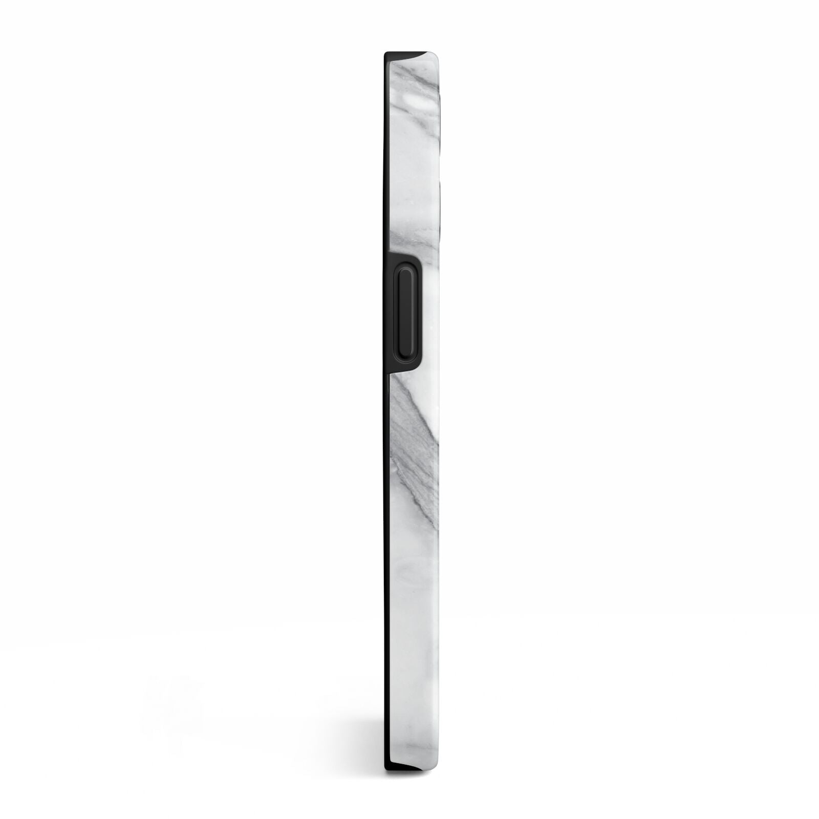 Faux Marble Effect White Grey iPhone 13 Pro Side Image 3D Tough Case