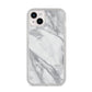 Faux Marble Effect White Grey iPhone 14 Plus Glitter Tough Case Starlight