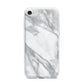 Faux Marble Effect White Grey iPhone 7 Bumper Case on Silver iPhone