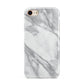 Faux Marble Effect White Grey iPhone 8 3D Tough Case on Gold Phone