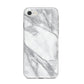 Faux Marble Effect White Grey iPhone 8 Bumper Case on Silver iPhone