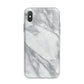 Faux Marble Effect White Grey iPhone X Bumper Case on Silver iPhone Alternative Image 1