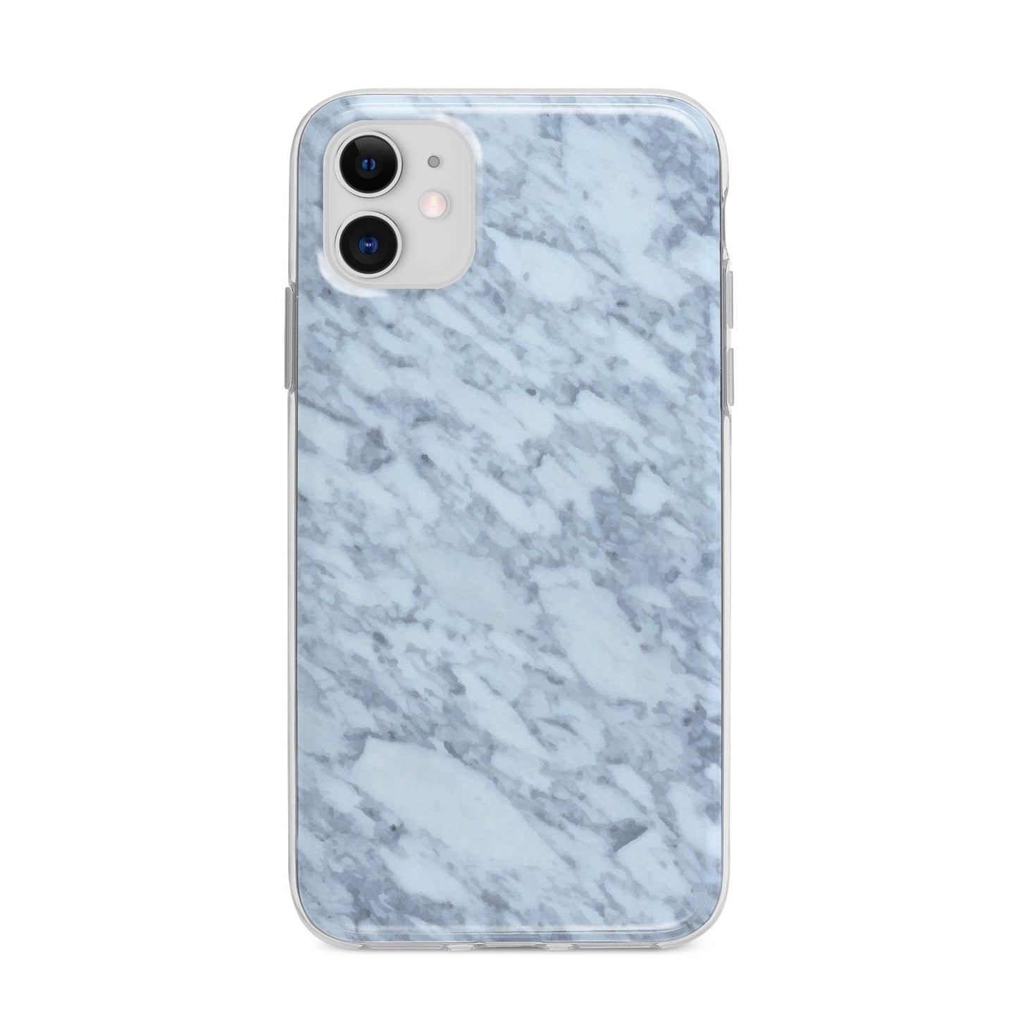 Faux Marble Grey 2 Apple iPhone 11 in White with Bumper Case