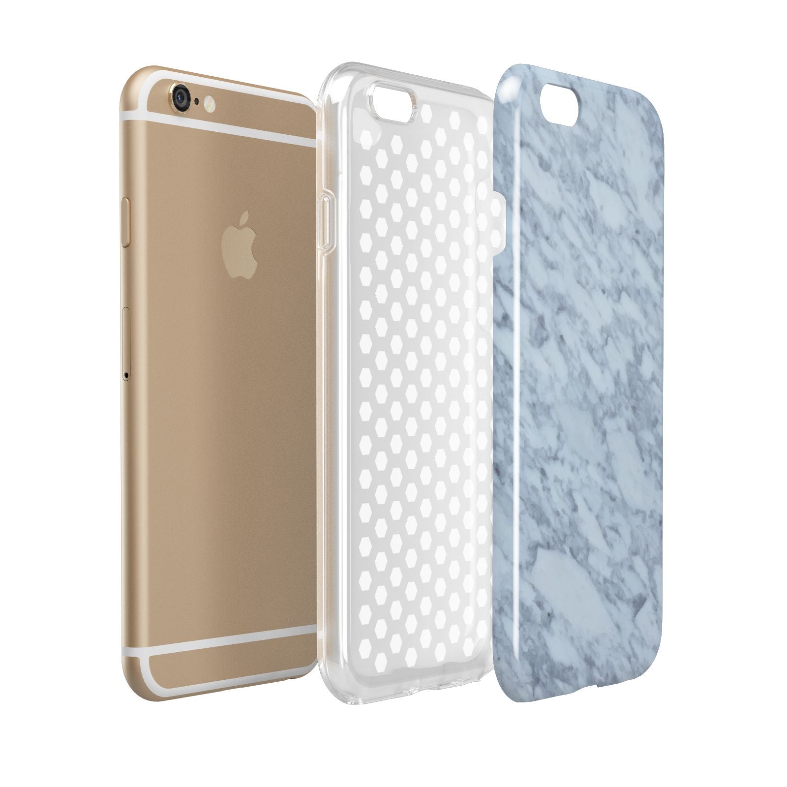 Faux Marble Grey 2 Apple iPhone 6 3D Tough Case Expanded view