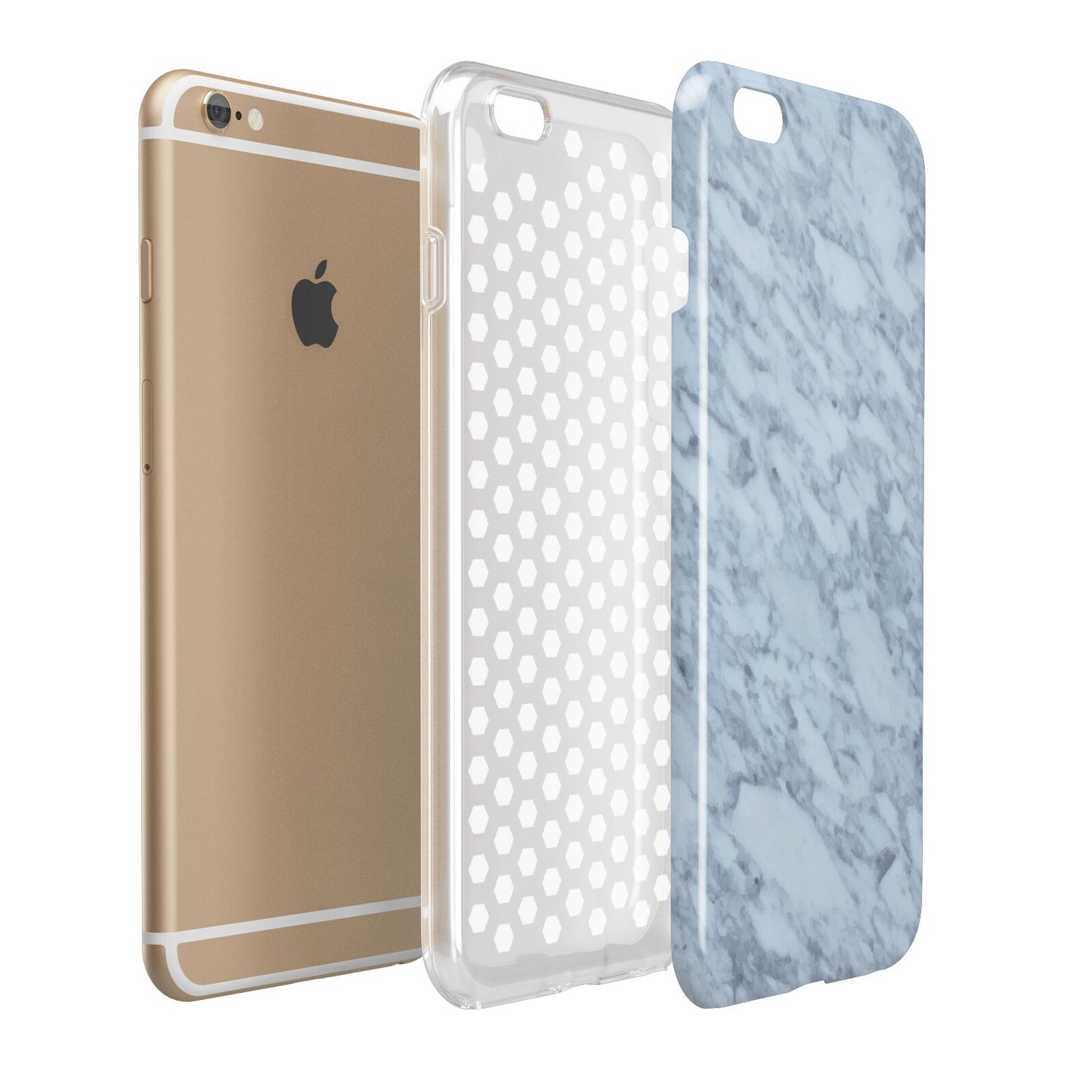 Faux Marble Grey 2 Apple iPhone 6 Plus 3D Tough Case Expand Detail Image