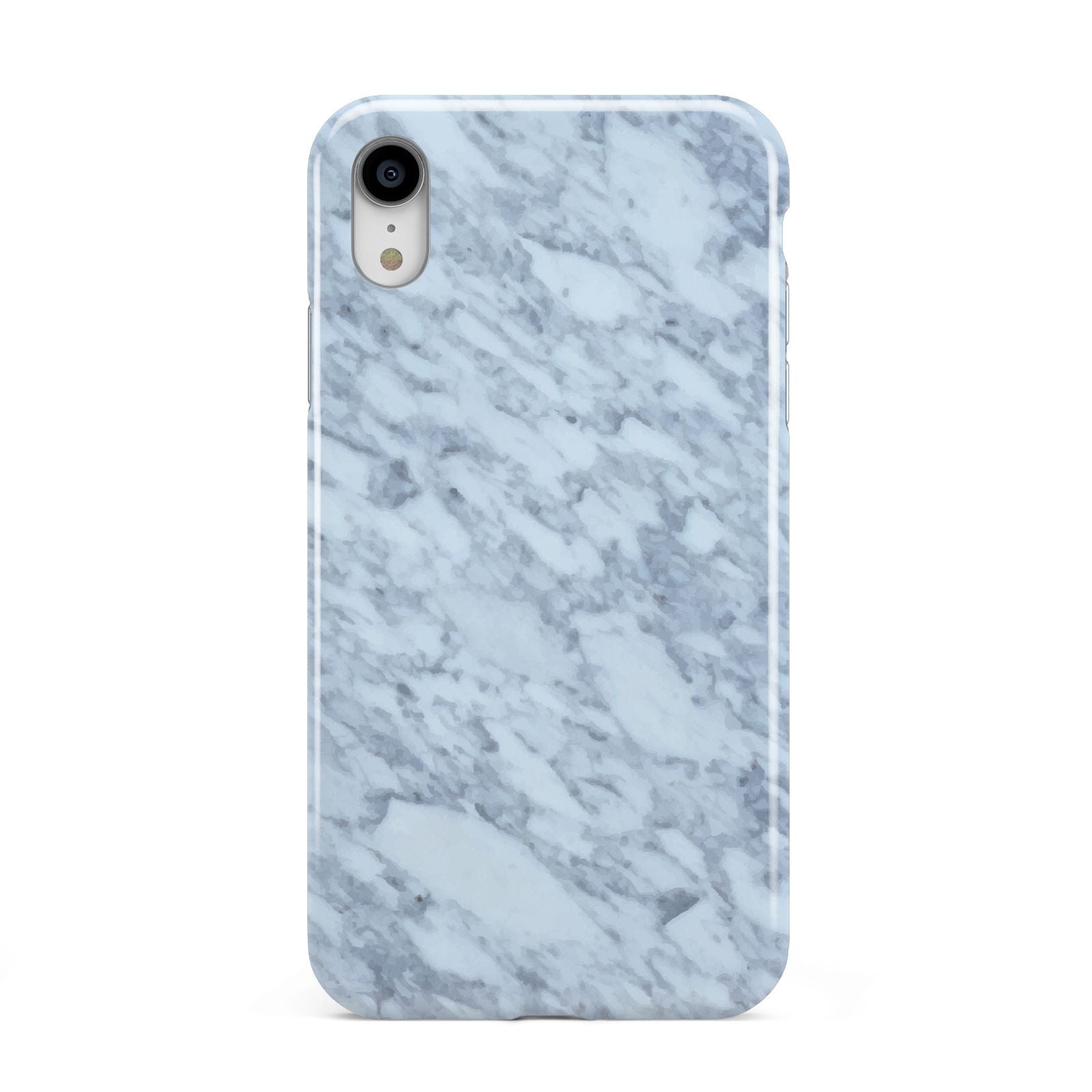 Faux Marble Grey 2 Apple iPhone XR White 3D Tough Case