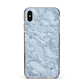 Faux Marble Grey 2 Apple iPhone Xs Max Impact Case Black Edge on Gold Phone