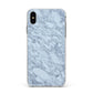 Faux Marble Grey 2 Apple iPhone Xs Max Impact Case White Edge on Black Phone