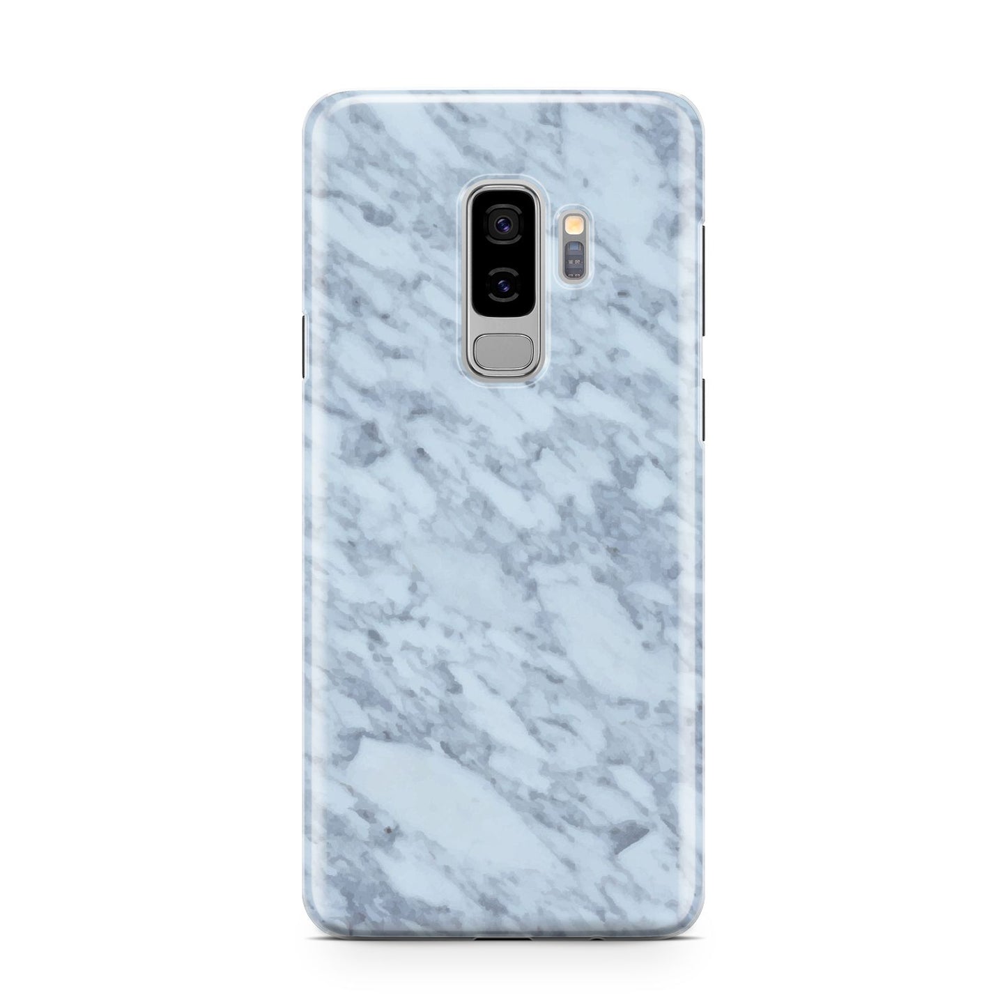 Faux Marble Grey 2 Samsung Galaxy S9 Plus Case on Silver phone