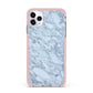 Faux Marble Grey 2 iPhone 11 Pro Max Impact Pink Edge Case