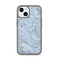 Faux Marble Grey 2 iPhone 14 Clear Tough Case Starlight