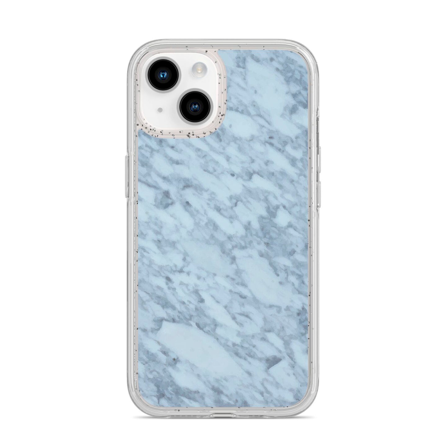 Faux Marble Grey 2 iPhone 14 Glitter Tough Case Starlight