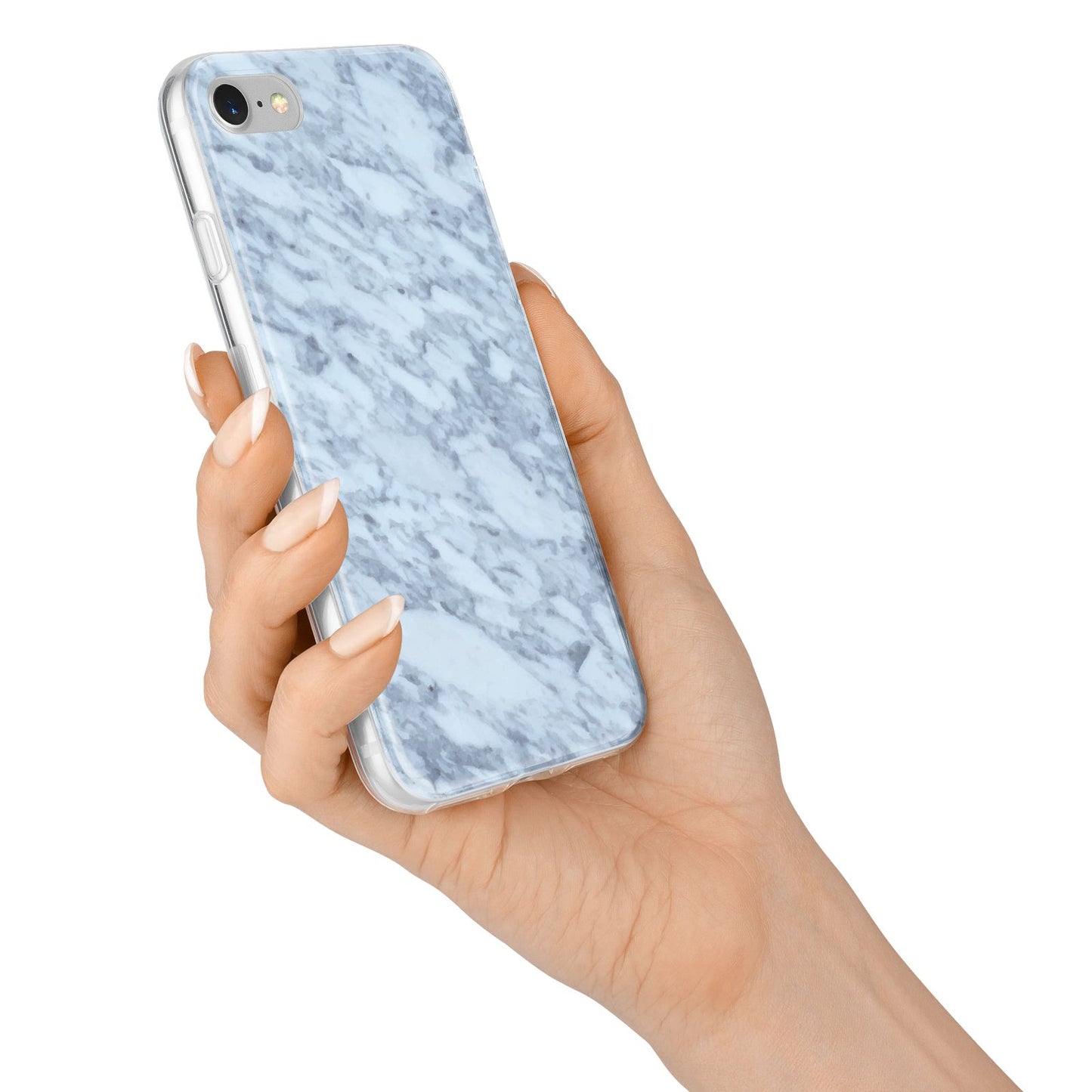 Faux Marble Grey 2 iPhone 7 Bumper Case on Silver iPhone Alternative Image