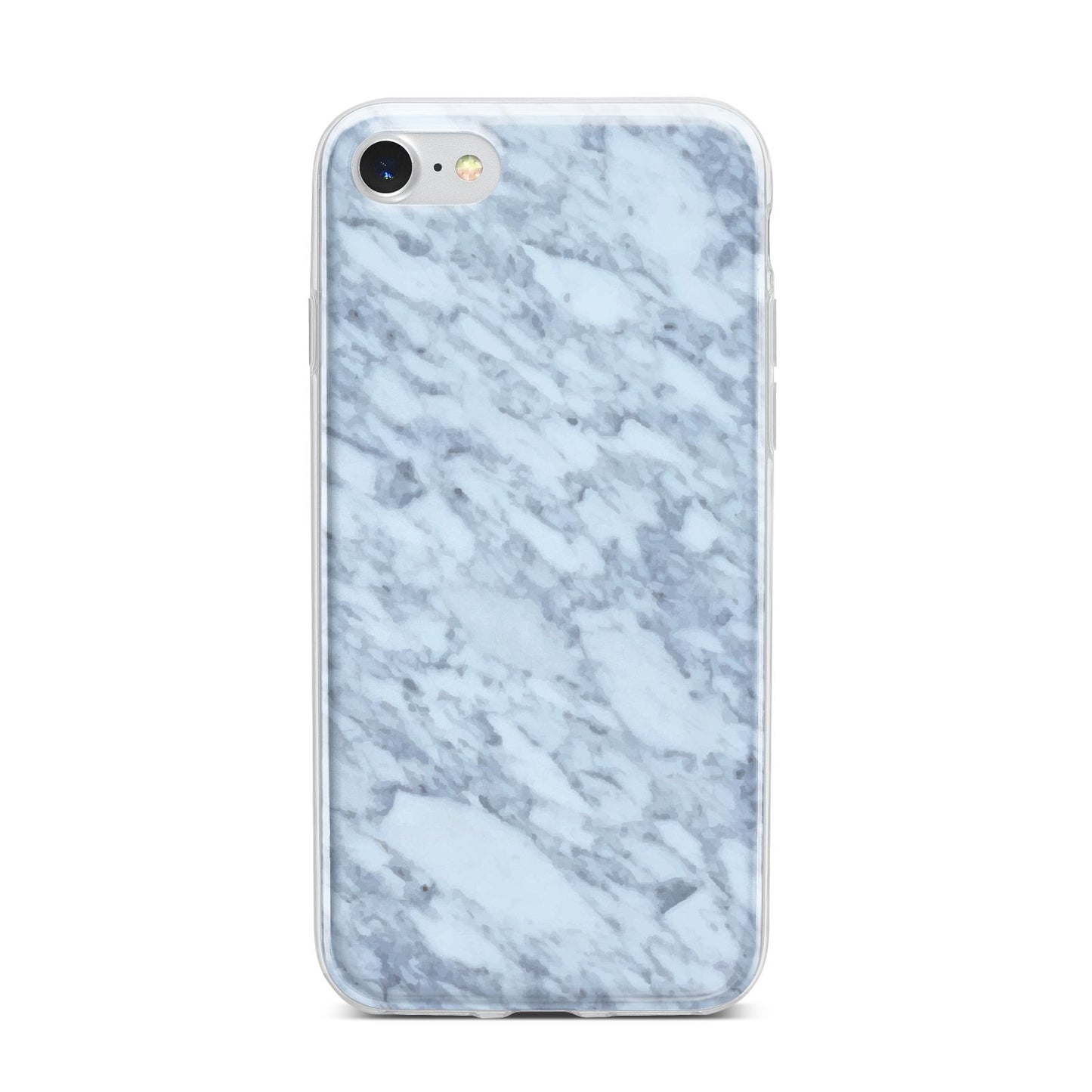 Faux Marble Grey 2 iPhone 7 Bumper Case on Silver iPhone