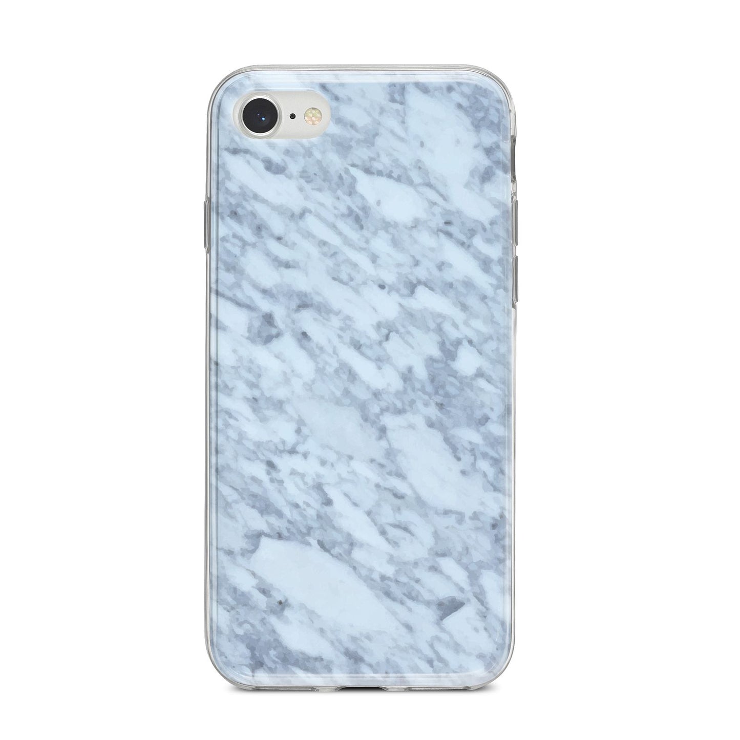 Faux Marble Grey 2 iPhone 8 Bumper Case on Silver iPhone