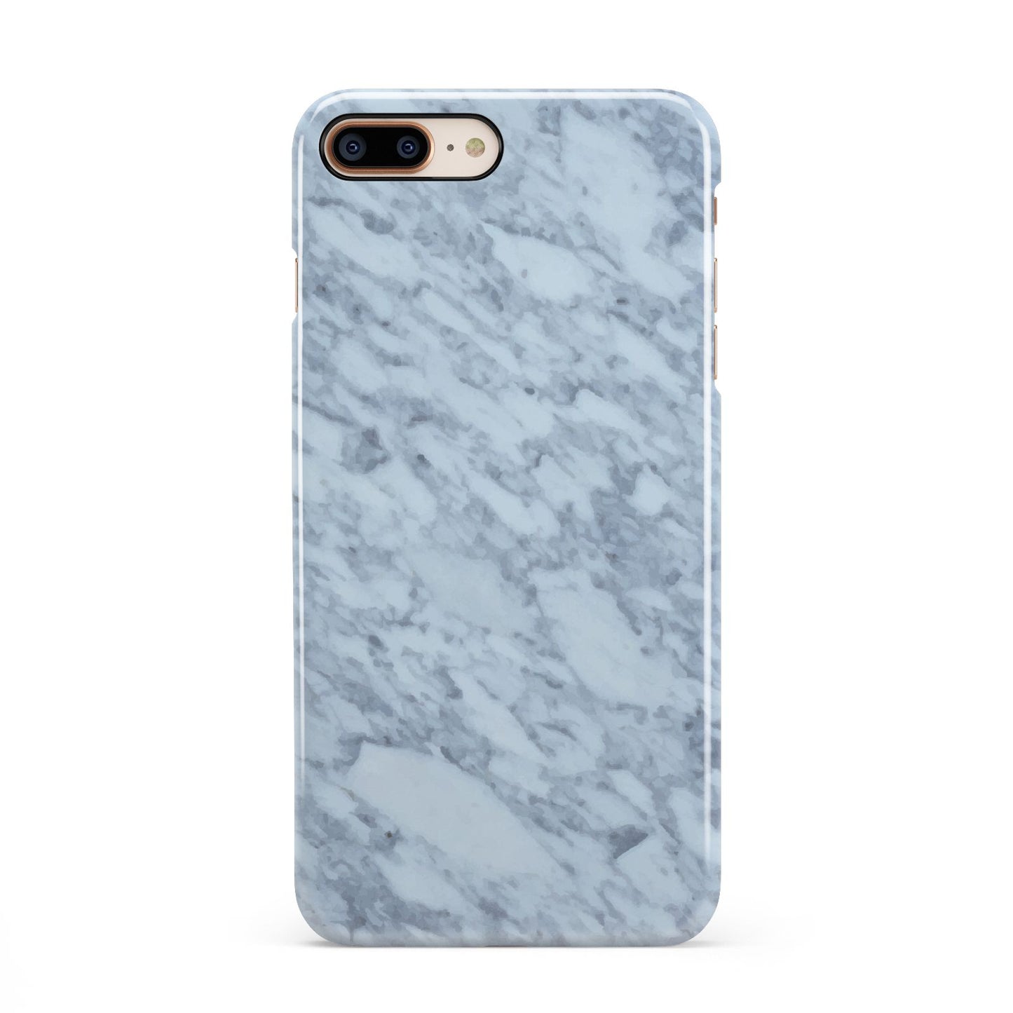 Faux Marble Grey 2 iPhone 8 Plus 3D Snap Case on Gold Phone