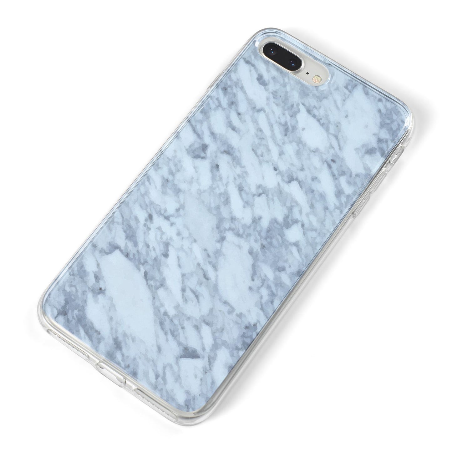 Faux Marble Grey 2 iPhone 8 Plus Bumper Case on Silver iPhone Alternative Image
