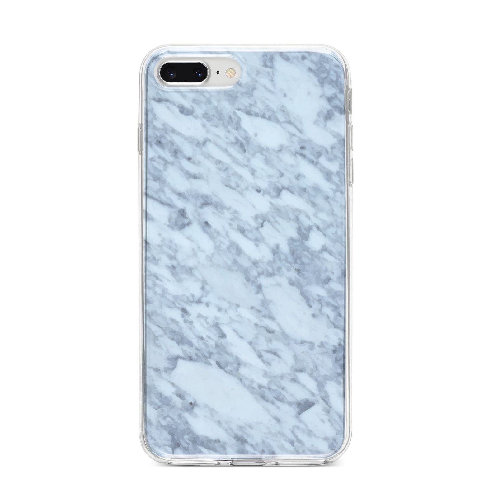Faux Marble Grey 2 iPhone 8 Plus Bumper Case on Silver iPhone