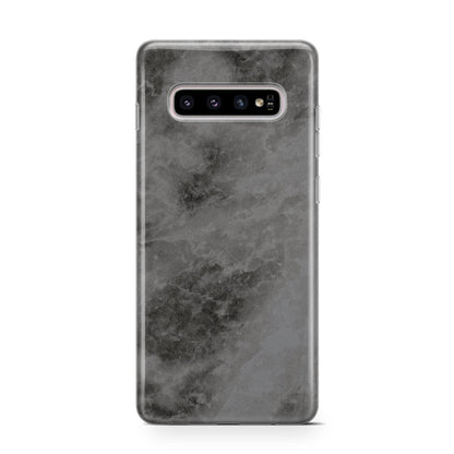 Faux Marble Grey Black Samsung Galaxy S10 Case