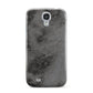 Faux Marble Grey Black Samsung Galaxy S4 Case