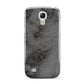 Faux Marble Grey Black Samsung Galaxy S4 Mini Case
