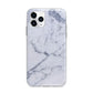 Faux Marble Grey White Apple iPhone 11 Pro in Silver with Bumper Case