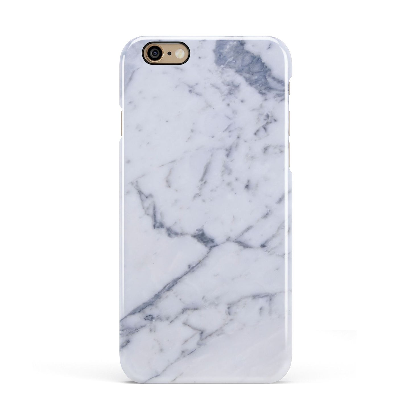 Faux Marble Grey White Apple iPhone 6 3D Snap Case