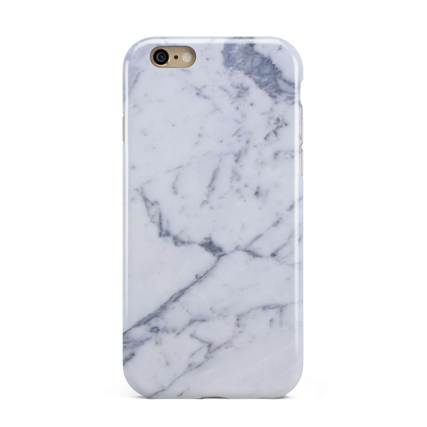 Faux Marble Grey White Apple iPhone 6 3D Tough Case