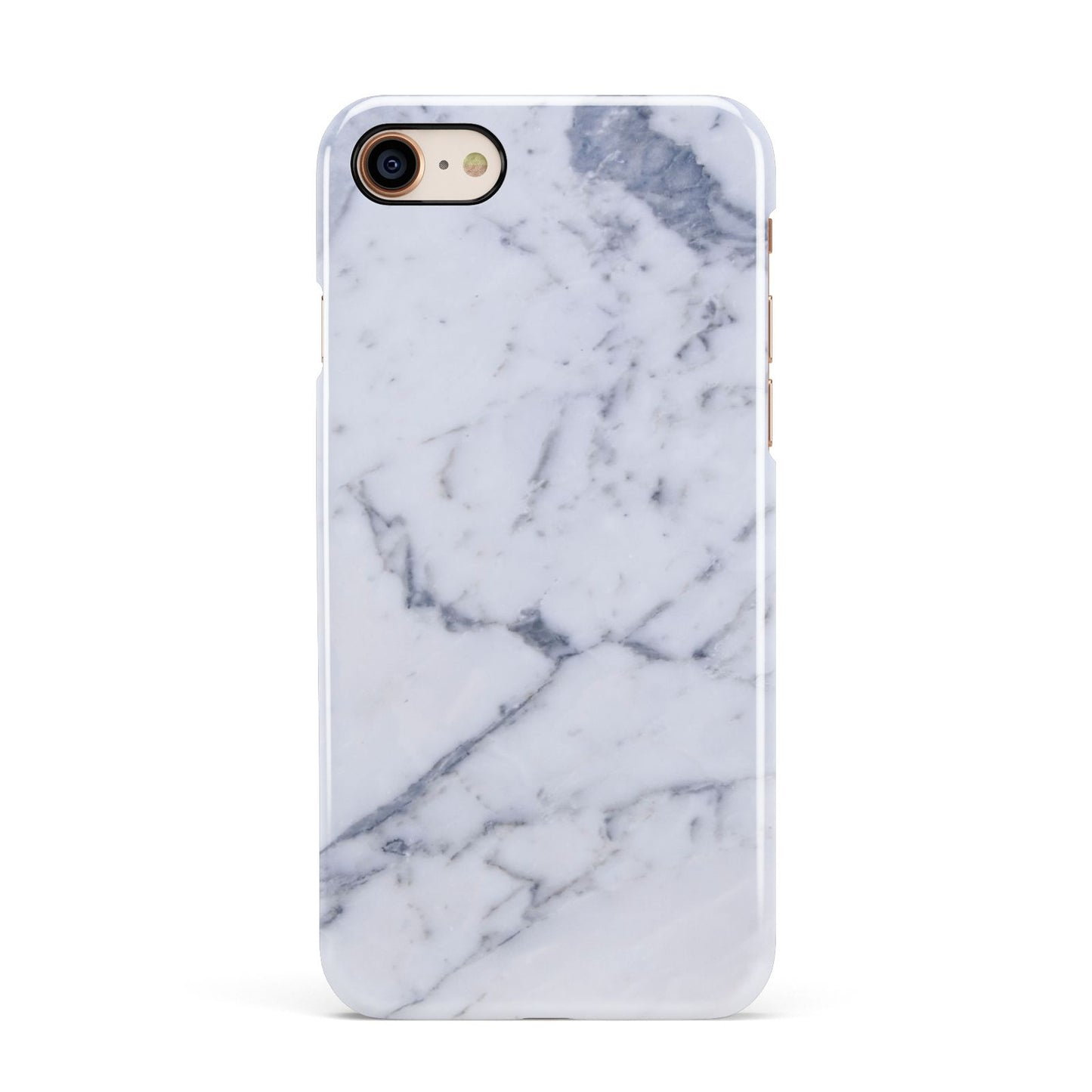 Faux Marble Grey White Apple iPhone 7 8 3D Snap Case