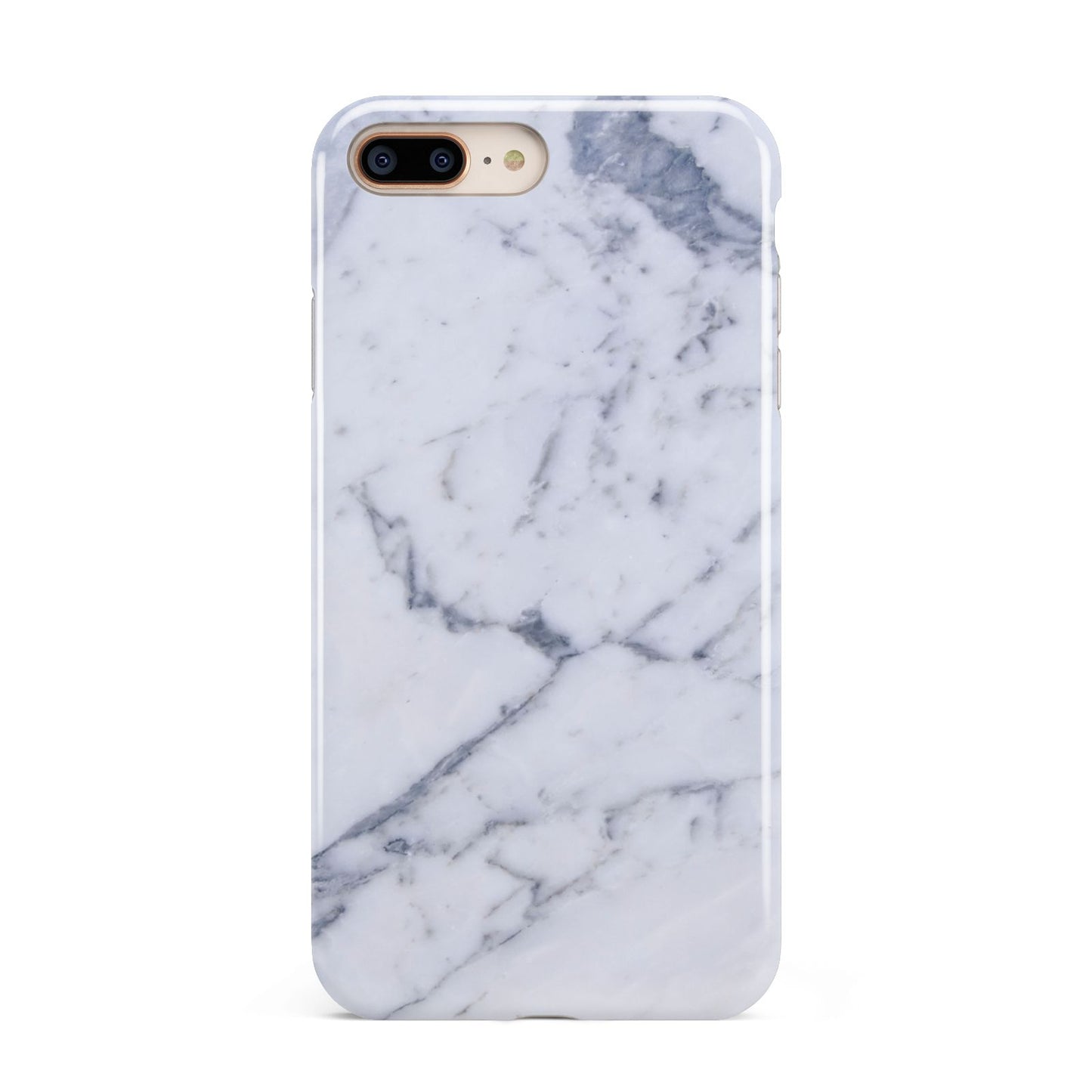 Faux Marble Grey White Apple iPhone 7 8 Plus 3D Tough Case