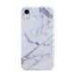 Faux Marble Grey White Apple iPhone XR White 3D Tough Case