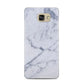 Faux Marble Grey White Samsung Galaxy A5 2016 Case on gold phone