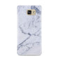 Faux Marble Grey White Samsung Galaxy A9 2016 Case on gold phone