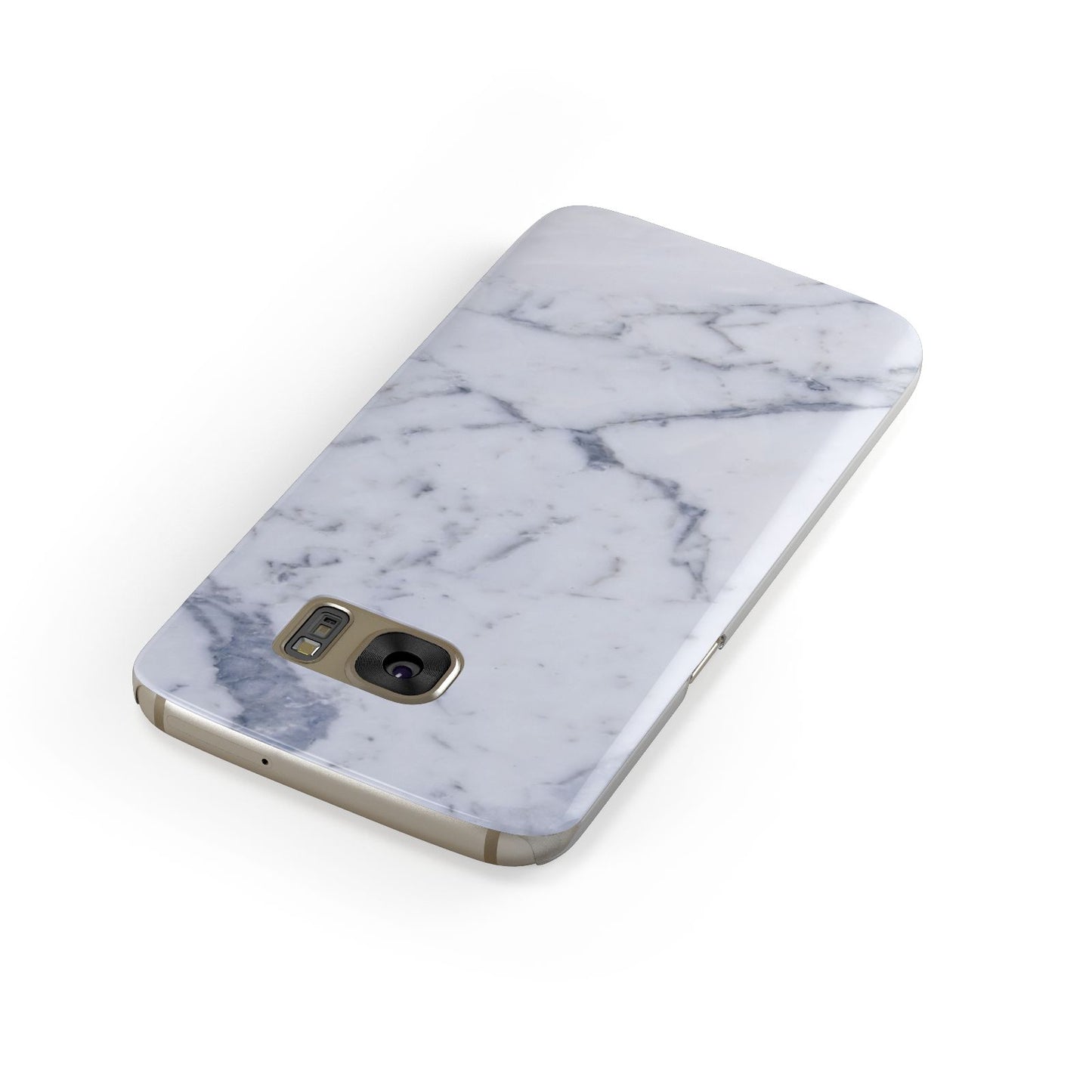 Faux Marble Grey White Samsung Galaxy Case Front Close Up