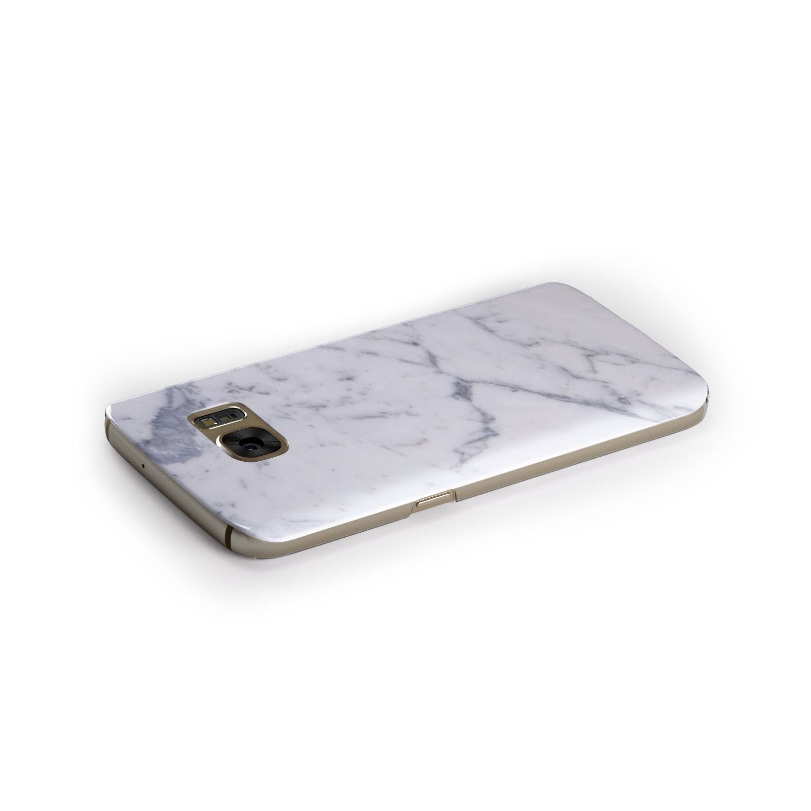Faux Marble Grey White Samsung Galaxy Case Side Close Up