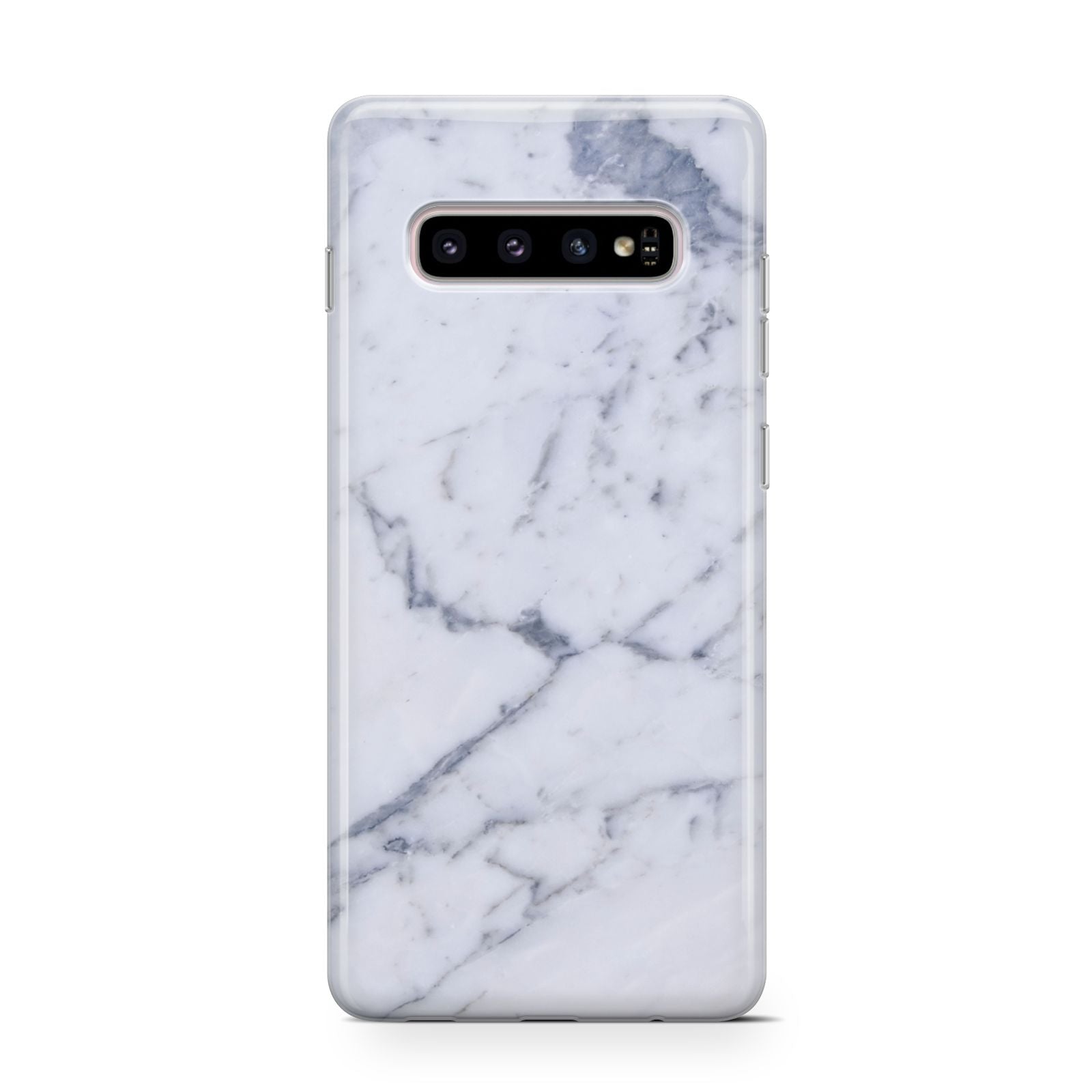 Faux Marble Grey White Samsung Galaxy S10 Case