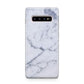 Faux Marble Grey White Samsung Galaxy S10 Plus Case
