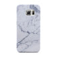 Faux Marble Grey White Samsung Galaxy S6 Edge Case
