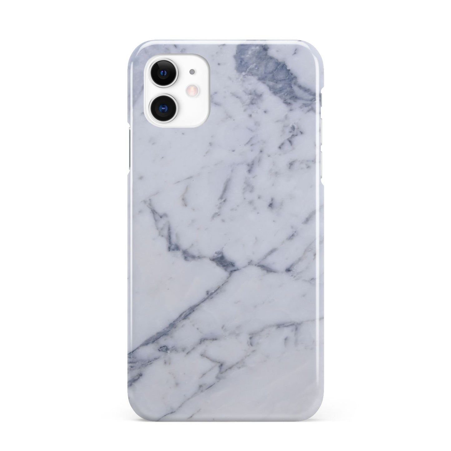 Faux Marble Grey White iPhone 11 3D Snap Case