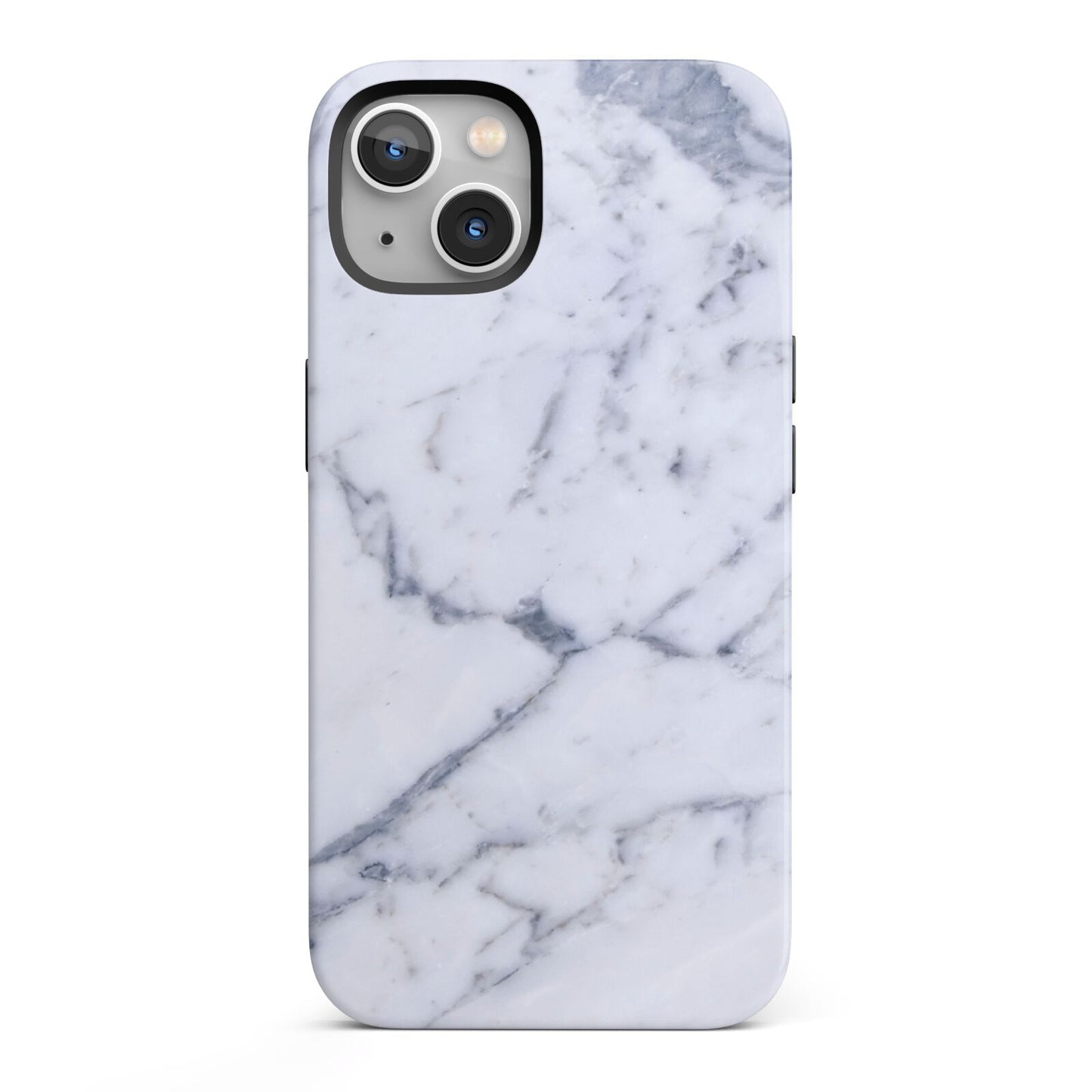 Faux Marble Grey White iPhone 13 Full Wrap 3D Tough Case
